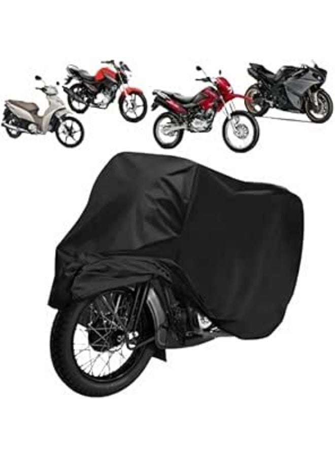 Waterproof Black Motorcycle Cover, Motorcycle Cover Oxford 190T, Protection Against Dust, UV, Debris, Rain, for Motorcycles - Image 1